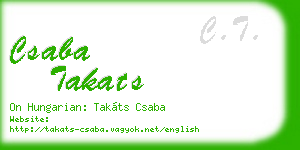csaba takats business card